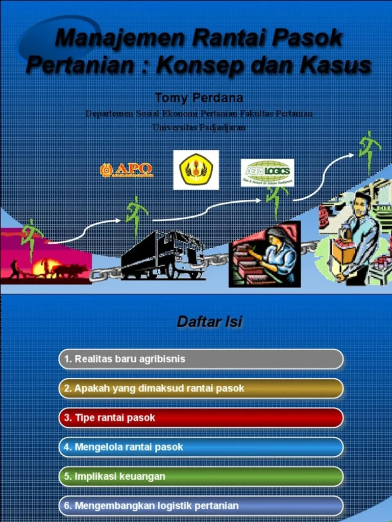 Manajemen Waktu dalam Rantai Pasok Agribisnis
