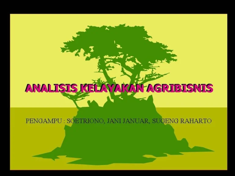 Pengenalan Analisis Kelayakan Usaha Agribisnis