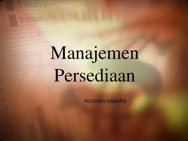 Strategi Manajemen Persediaan